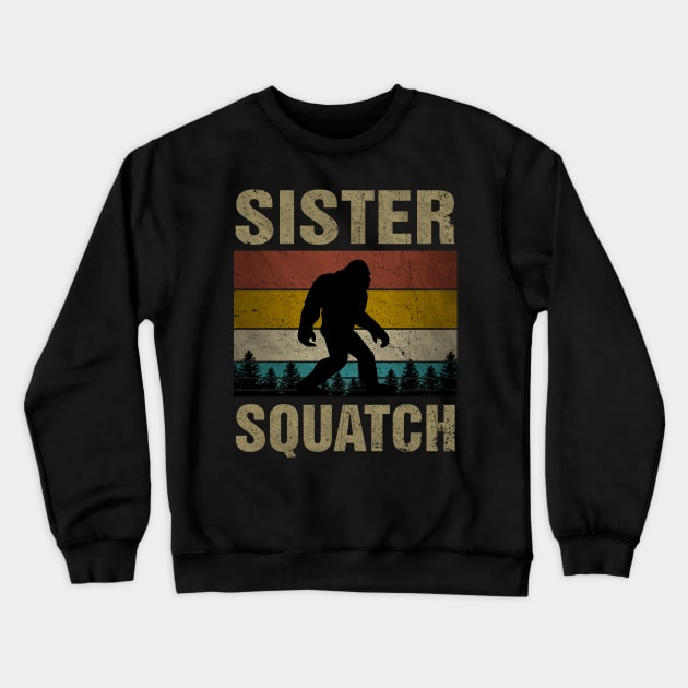 Sister Squatch Bigfoot Sister Sasquatch Yeti Family Matching Crewneck Sweatshirt by snnt